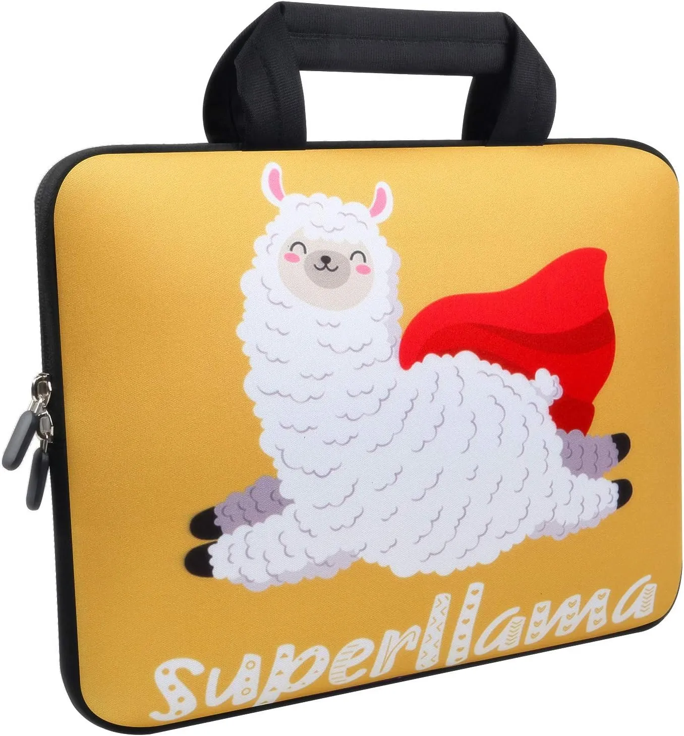 Violet Mist 11 11.6 12 Inch Laptop Carrying Bag Laptop Sleeve Case Pouch Neoprene Computer Sleeve Notebook Briefcase Bag with Handle Waterproof Protective Handbag Tablet Travel Cover Llama