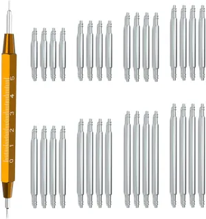Wellfit Spring Bar Tool with 32pcs Heavy Duty Stainless Steel Watch Band Pins