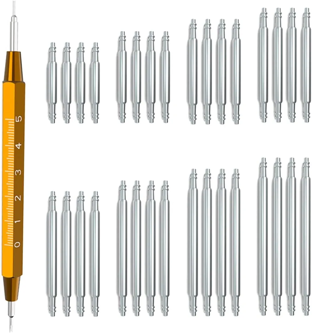 Wellfit Spring Bar Tool with 32pcs Heavy Duty Stainless Steel Watch Band Pins