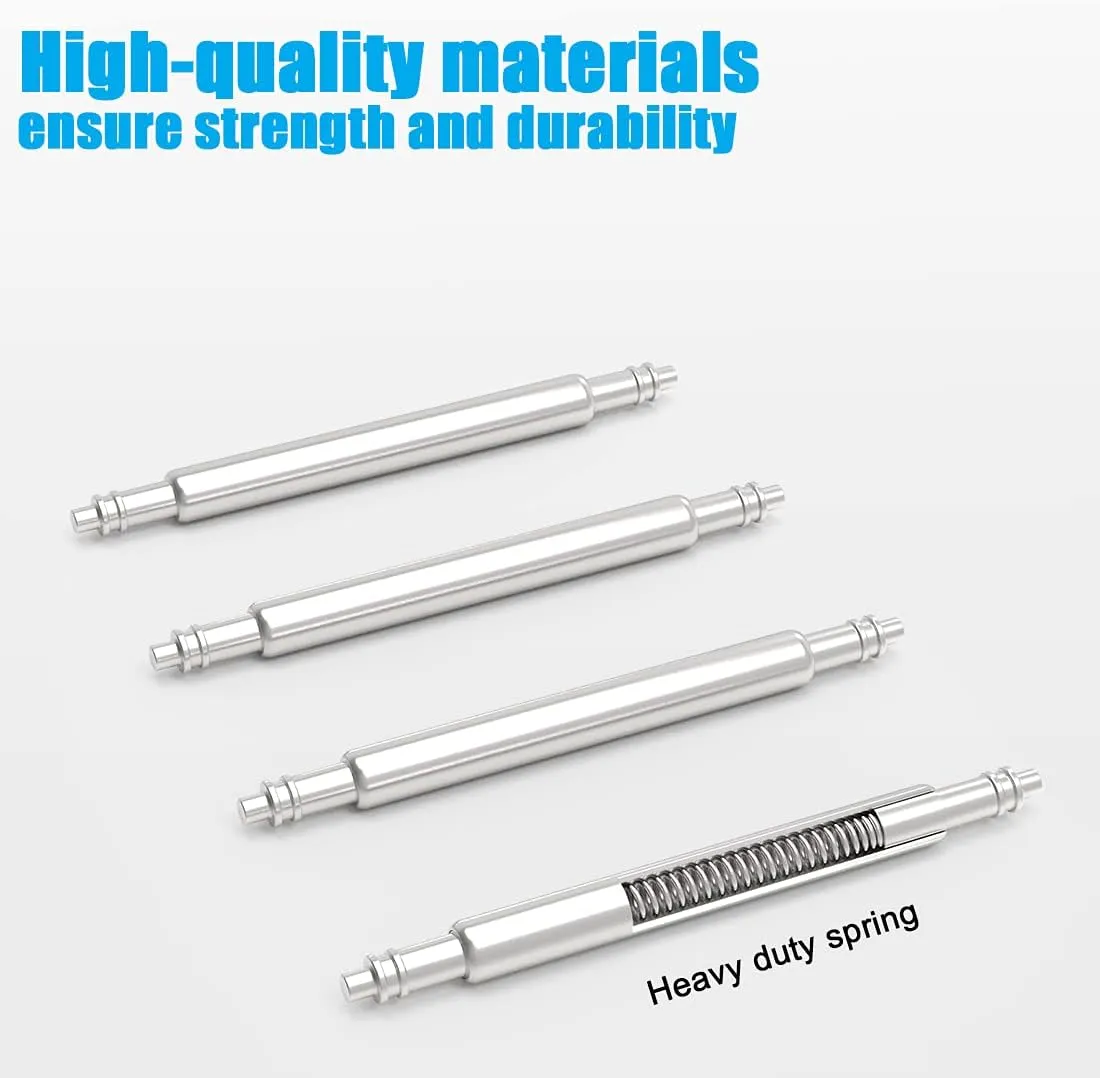 Wellfit Watch Pins, 1.8mm Thickness Heavy Duty Spring Bar, 4 Pack Stainless Steel Watch Band Pins, 22mm