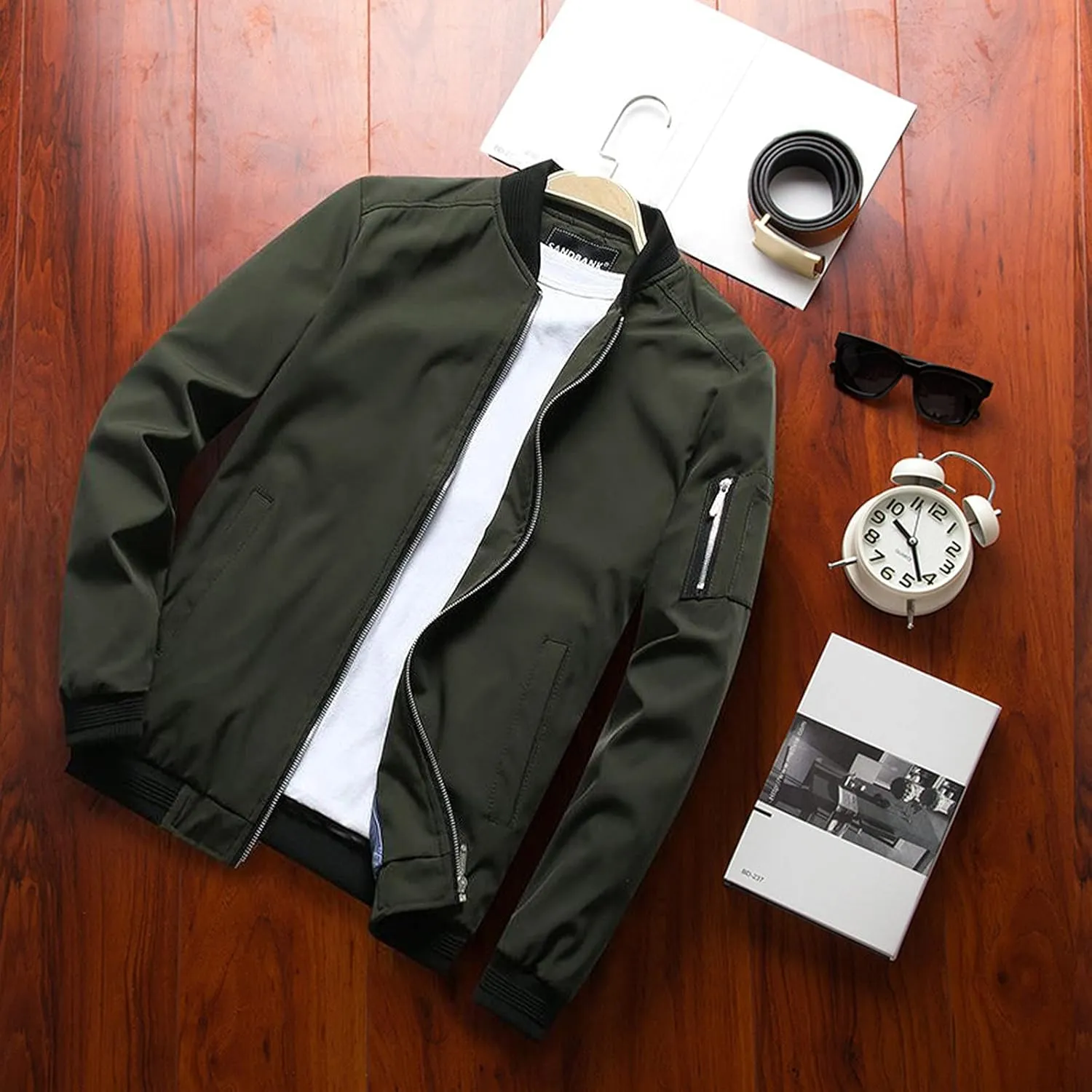 Winter Jackets for Men Men's Lightweight Jacket Casual Spring Fall Windbreaker Bomber Zip Up Coat with Pocket