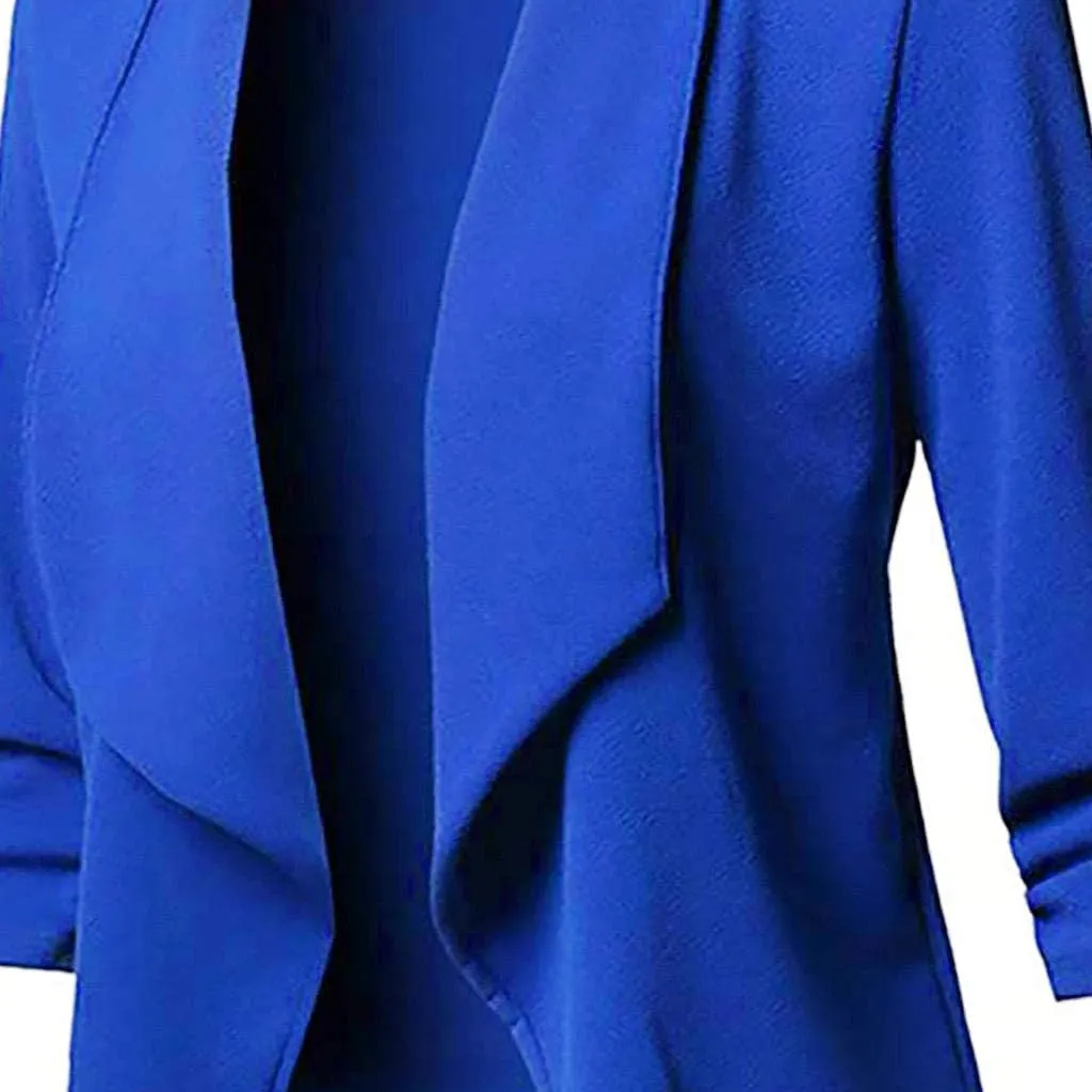 Women Business Blazers 2024 Trendy Casual Cropped Blazer Jacket Petite Open Front Office Cardigan Stylish Womens Coats