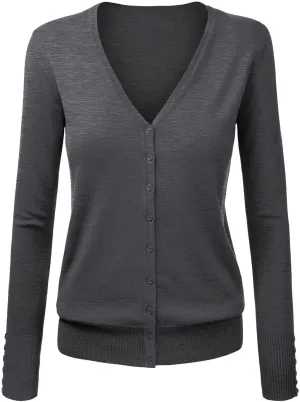 Women Cardigan 3/4 Sleeves Open Front Autumn and Winter Models of Classic Versatile Basic Women's Long Sleeve
