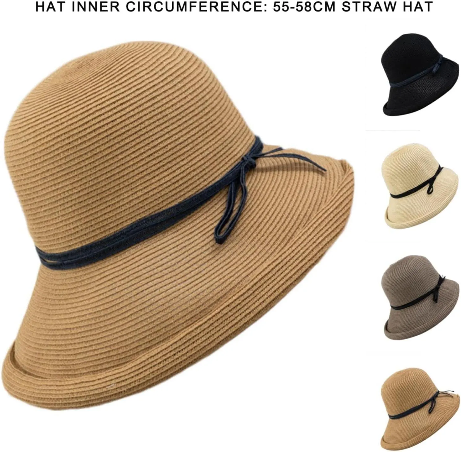 Women Packable Sun Hat Roll Up Large Brim Fedora Summer Beach Sun Hat Womens Oversized Straw Hat