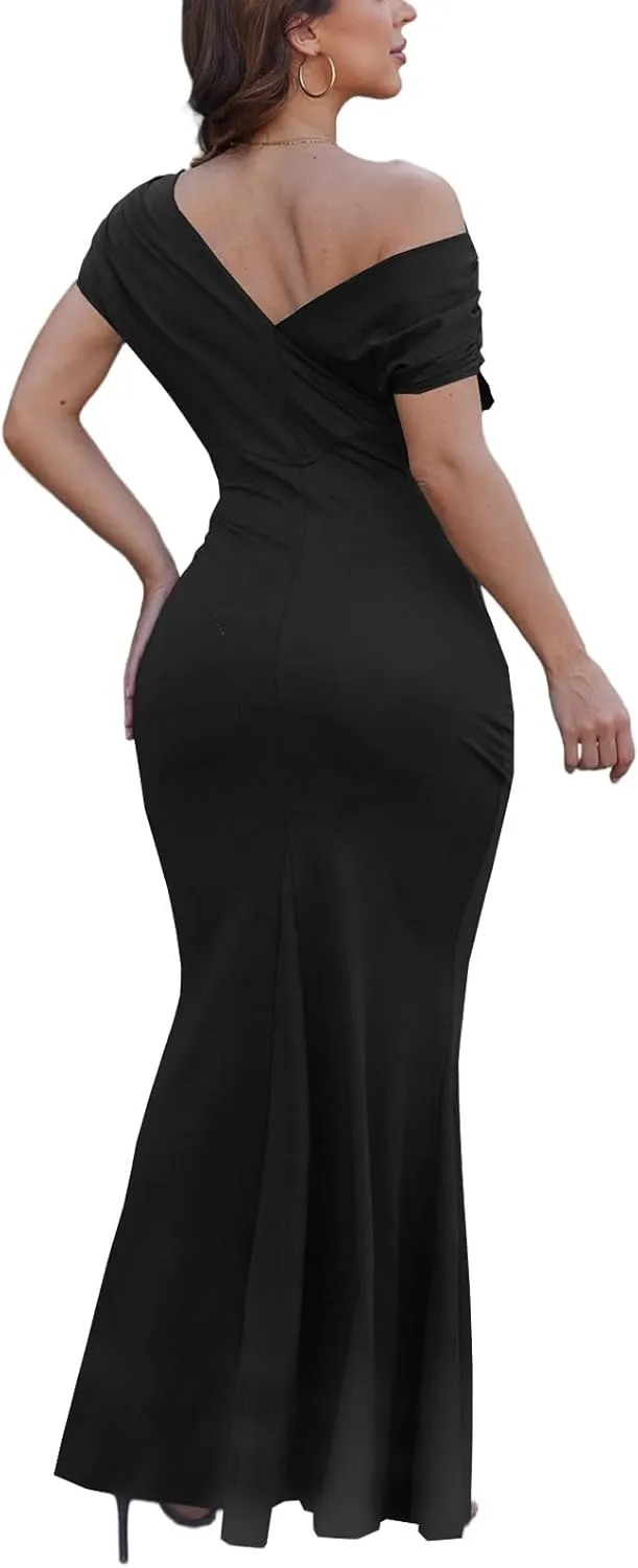 Womens Bodycon Formal Maxi Dresses Elegant Sleeveles Evening Party Long Dress