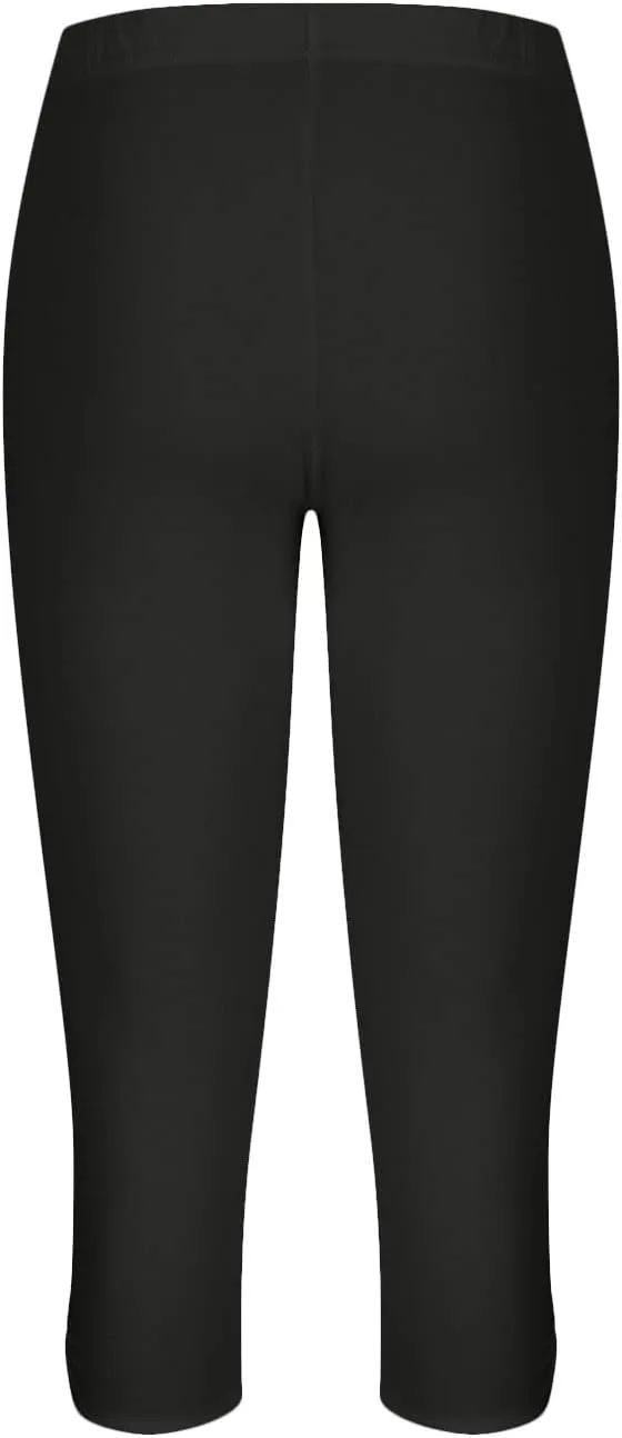 Womens Capri Leggings Summer Plus Size Capris Workout Yoga High Waisted Capri Pants Casual Pull On Capris