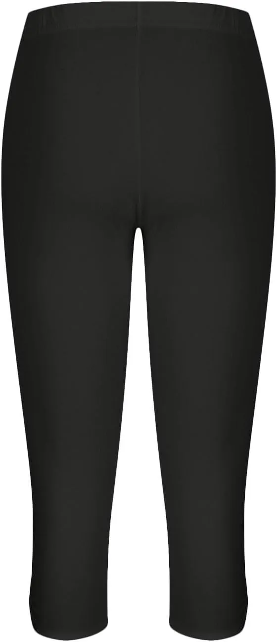 Womens Capris for Summer Dressy High Waist Yoga Pants with Pockets Stretchy Comfy Capri Leggings Tummy Control