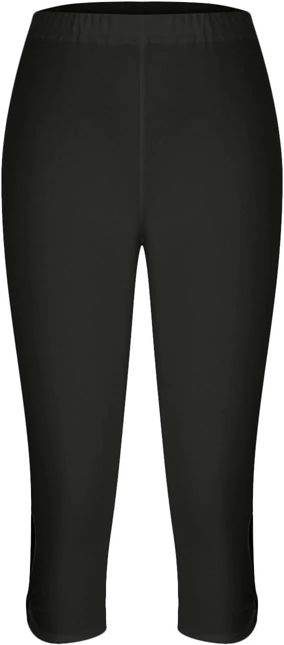 Womens Capris for Summer Dressy High Waist Yoga Pants with Pockets Stretchy Comfy Capri Leggings Tummy Control