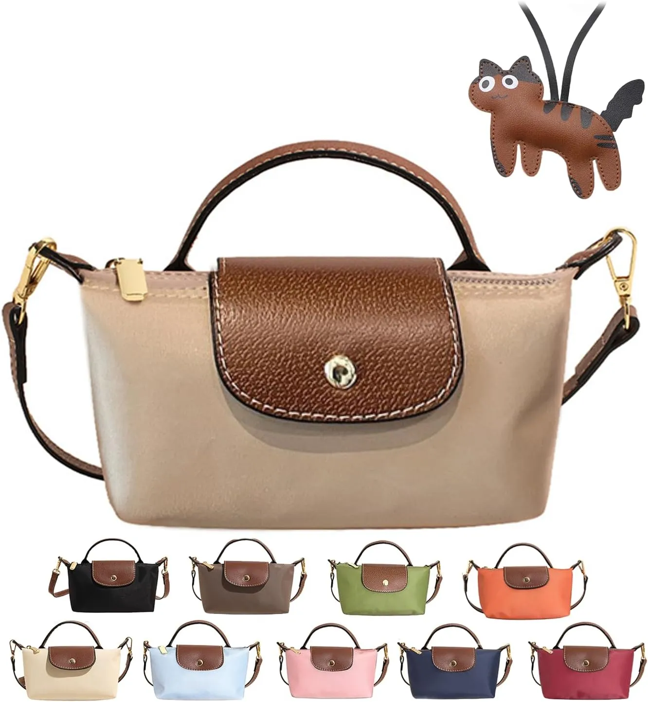 Women's Fashion Colorblock Mini Crossbody Bag, Handbags Purses with Adjustable Strap, Ladies Shoulder Totes Bag
