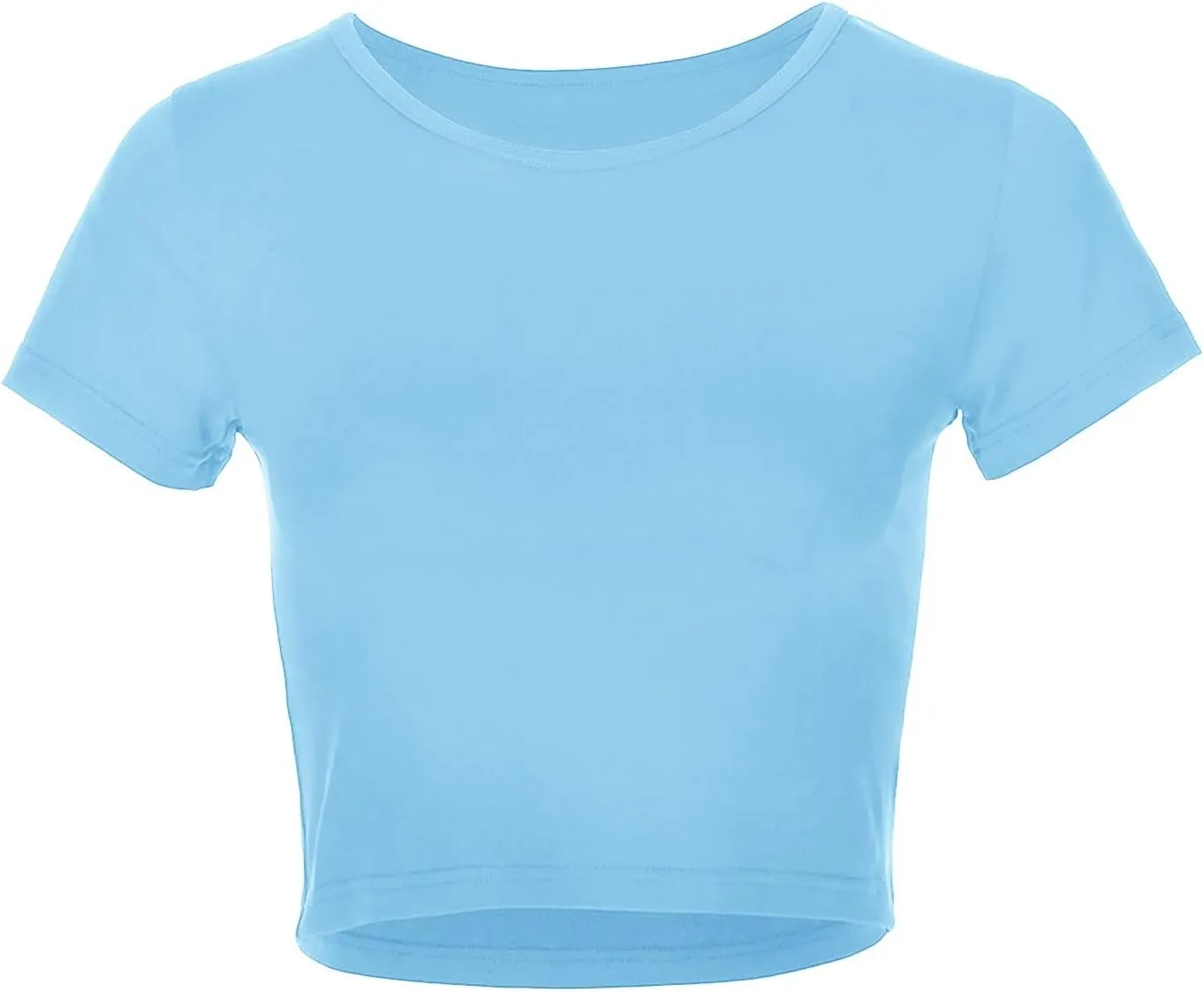 Womens Mock Neck Basic Tops Going Out Spring Clothes Short Sleeve Slim Fitted Cute T-Shirts Summer Y2K Outfits