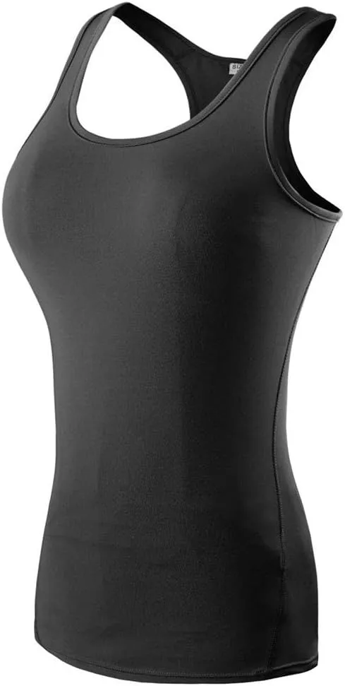 Womens Seamless Racerback Tank Tops Summer Scoop Neck Breathable Running Workout Tops Athletic Gym Sleeveless Shirts