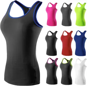 Womens Seamless Racerback Tank Tops Summer Scoop Neck Breathable Running Workout Tops Athletic Gym Sleeveless Shirts
