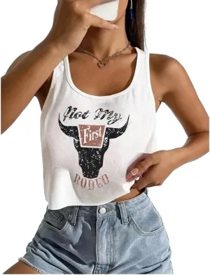 Womens Sexy Crop Tops Loose Fit Cropped Tank Tops for Teen Girls