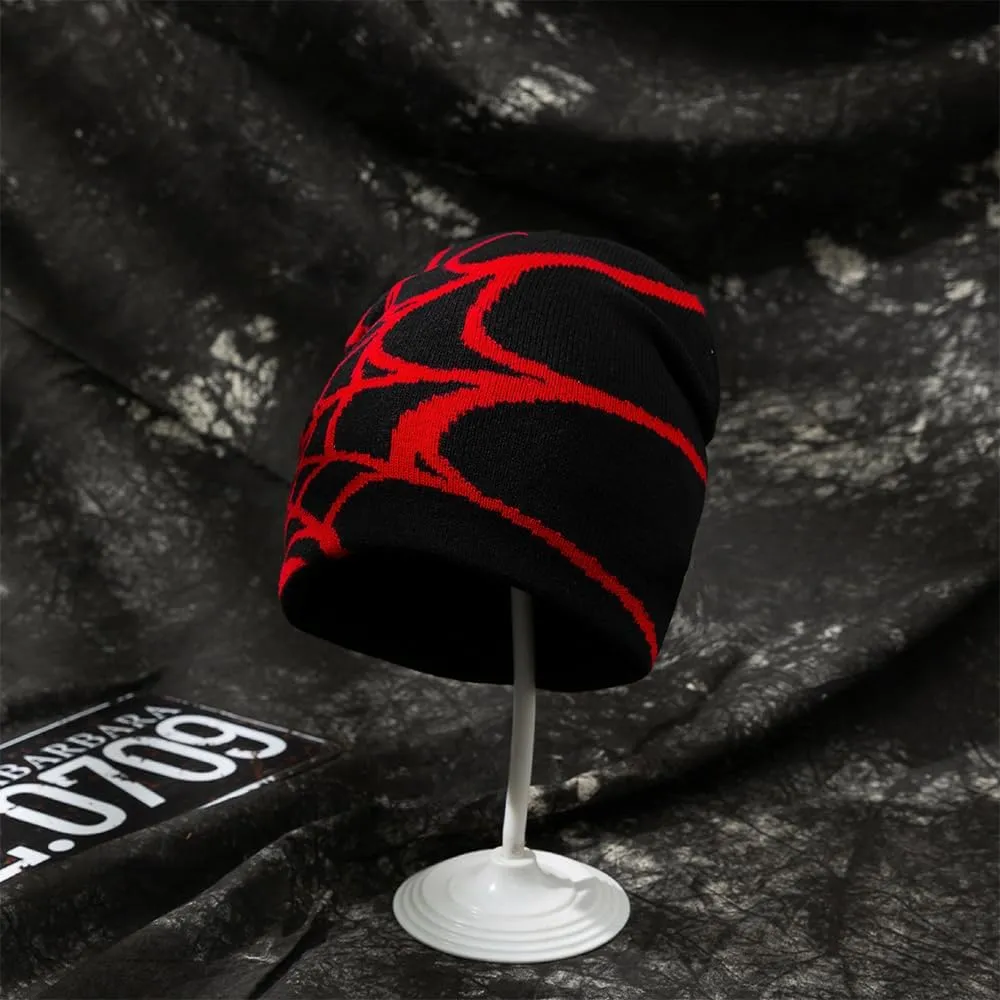 Y2k Spider Beanie Hat Beanie MEA Culpa Wireless Acrylic Knit Skull Cap Winter Warm Hats for Women Man Teenagers