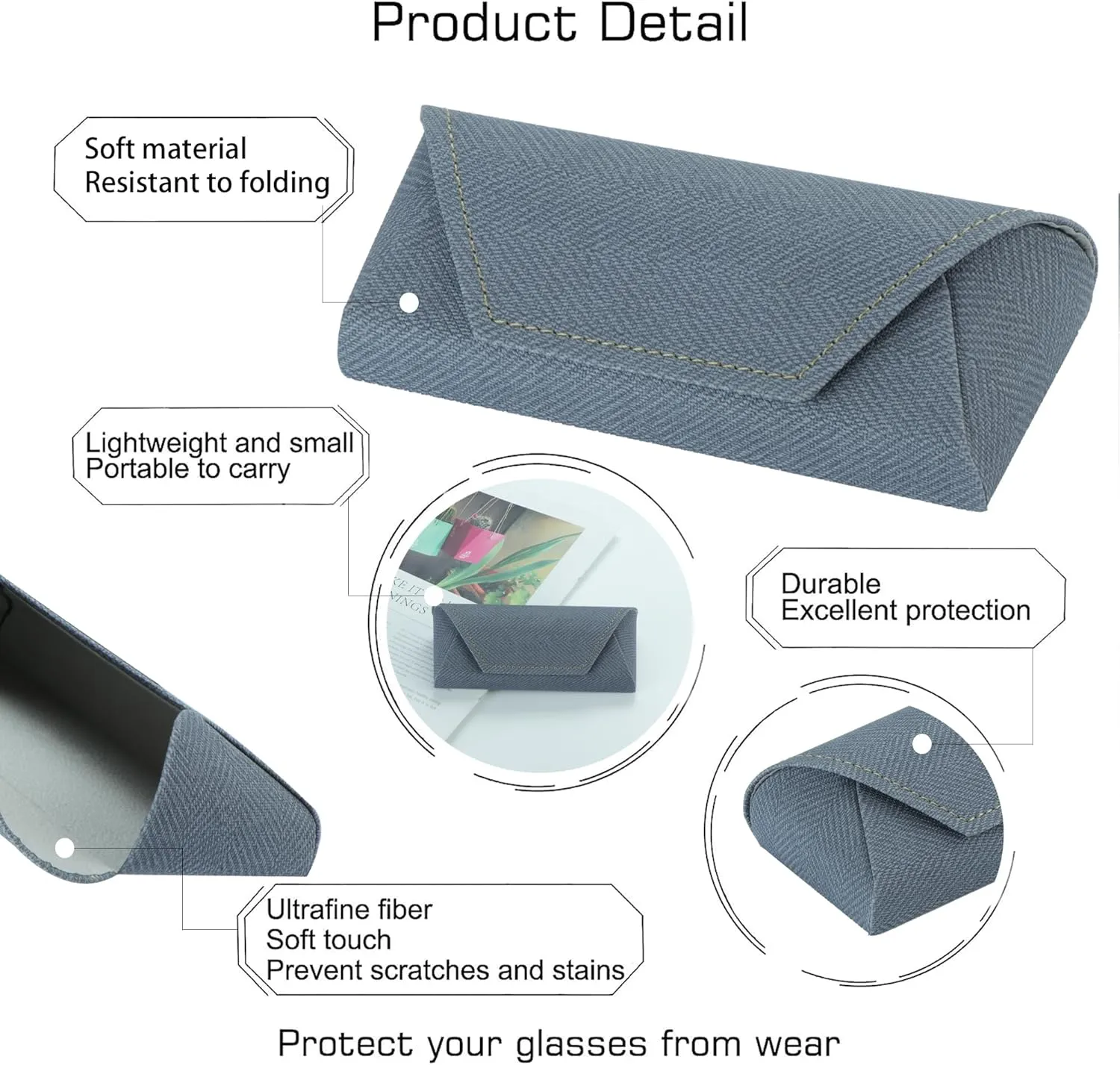 YEIN Unisex Hard Shell Eyeglasses Cases, Protective Case For Glasses