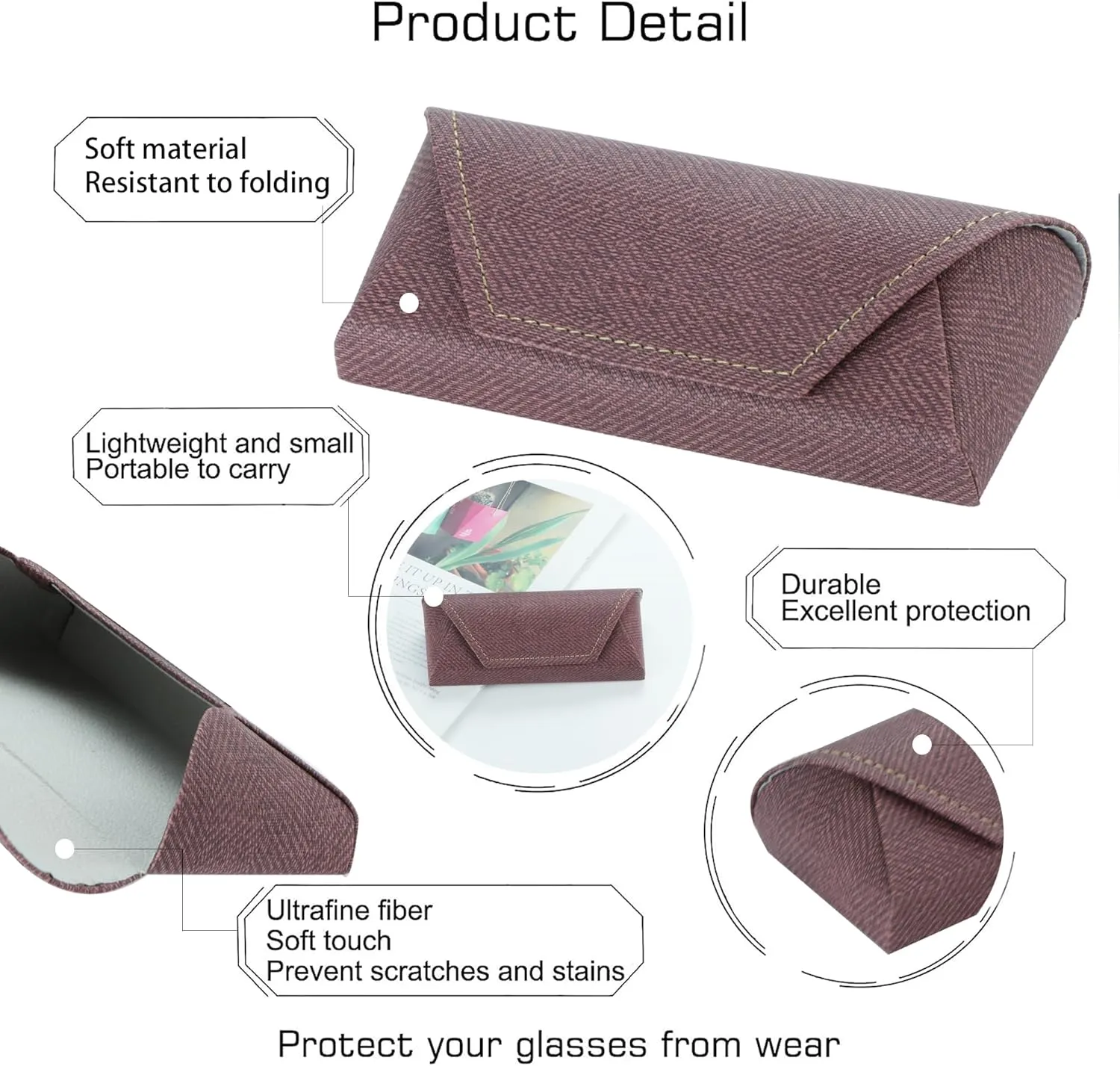 YEIN Unisex Hard Shell Eyeglasses Cases, Protective Case For Glasses