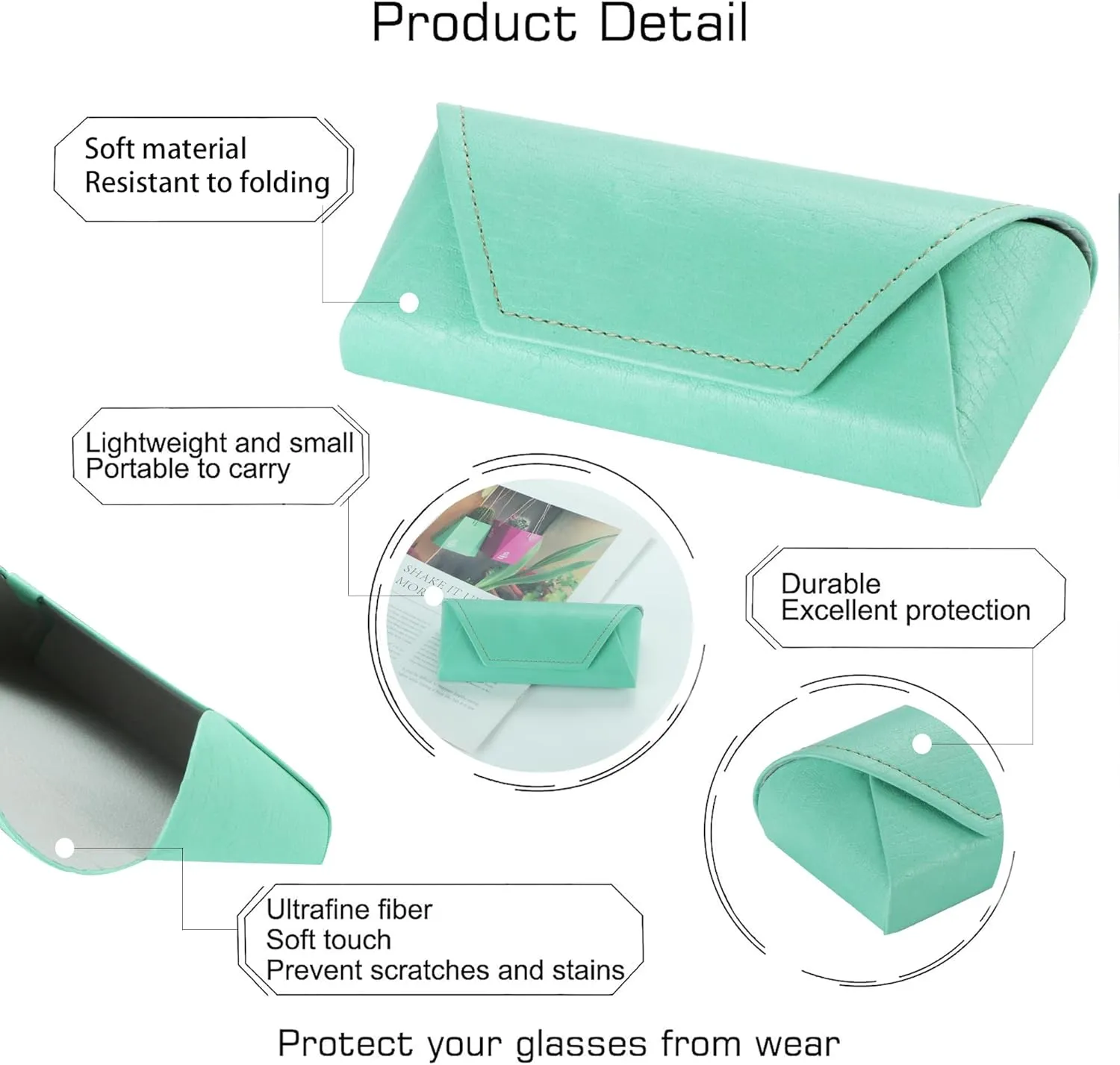 YEIN Unisex Hard Shell Eyeglasses Cases, Protective Case For Glasses