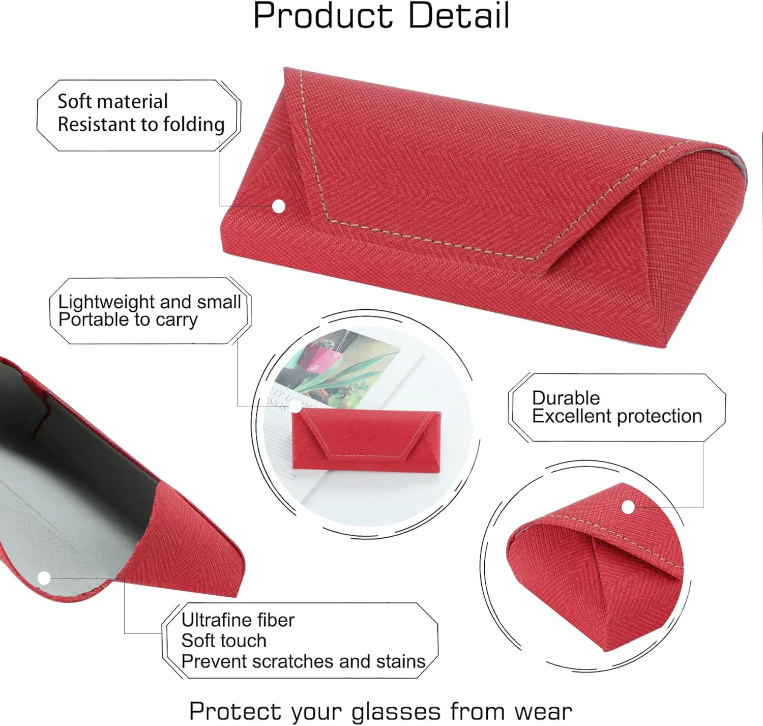 YEIN Unisex Hard Shell Eyeglasses Cases, Protective Case For Glasses