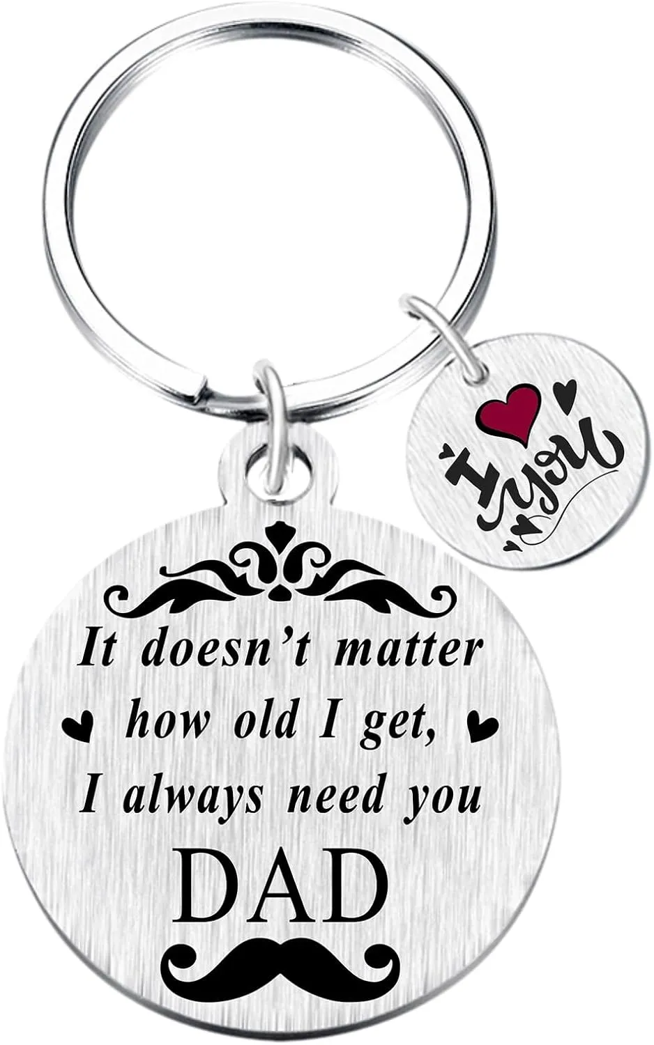 Yobent Fathers Day Dad Gifts - Love My Dad Happy Birthday Father's Day Keychain from Daughter Son