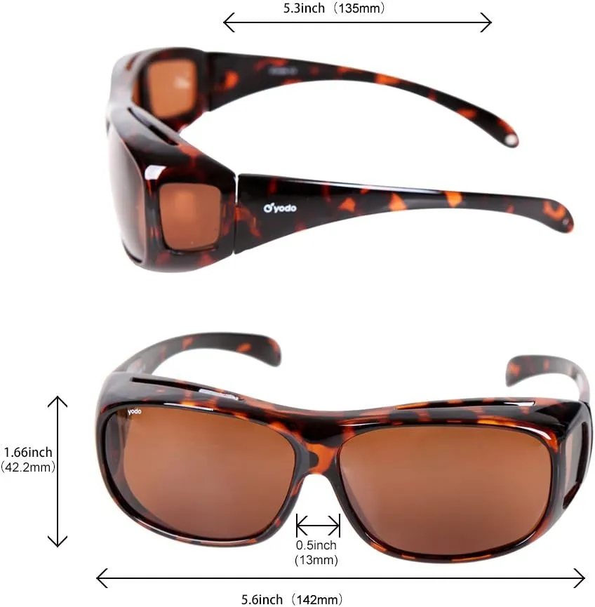 yodo Fit Over Glasses Sunglasses with Polarized Lenses for Men and Women