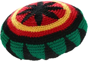 ZffXH Rasta Hat, Men's Rainbow Wool Knit Reggae Jamaican Beanie Slouchy Baggy Rastafarian Cap, Crochet Rasta Tam Hats